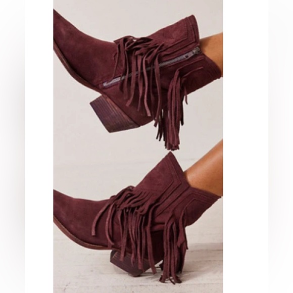New Lawless Fringe Western Boots by FP Collection at Free People 😍 in Fig 😍 - Picture 15 of 17